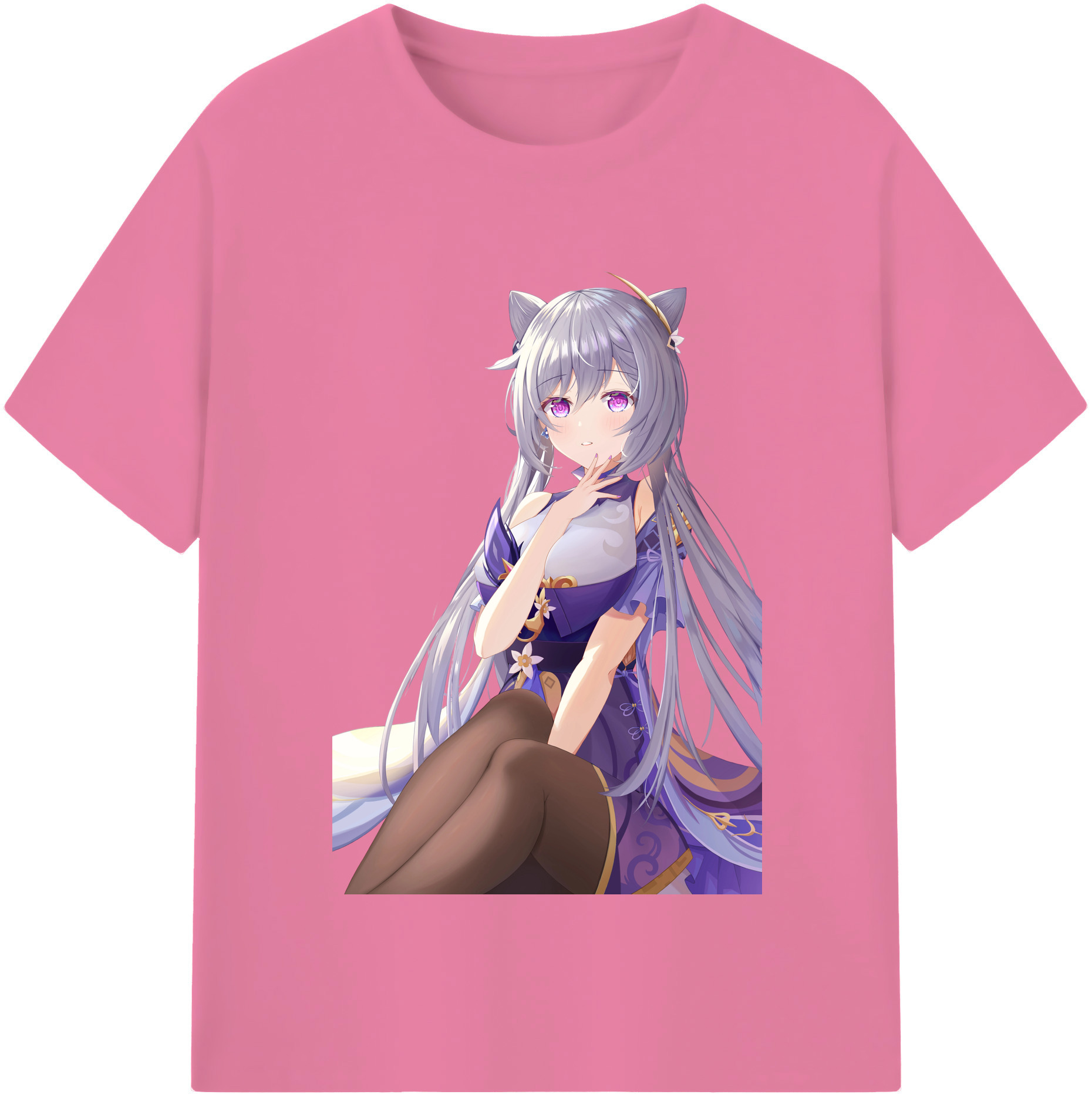 げんし神 刻晴 こくせい genshin Kokusei 綿100％半袖Tシャツ（フロントプリント）